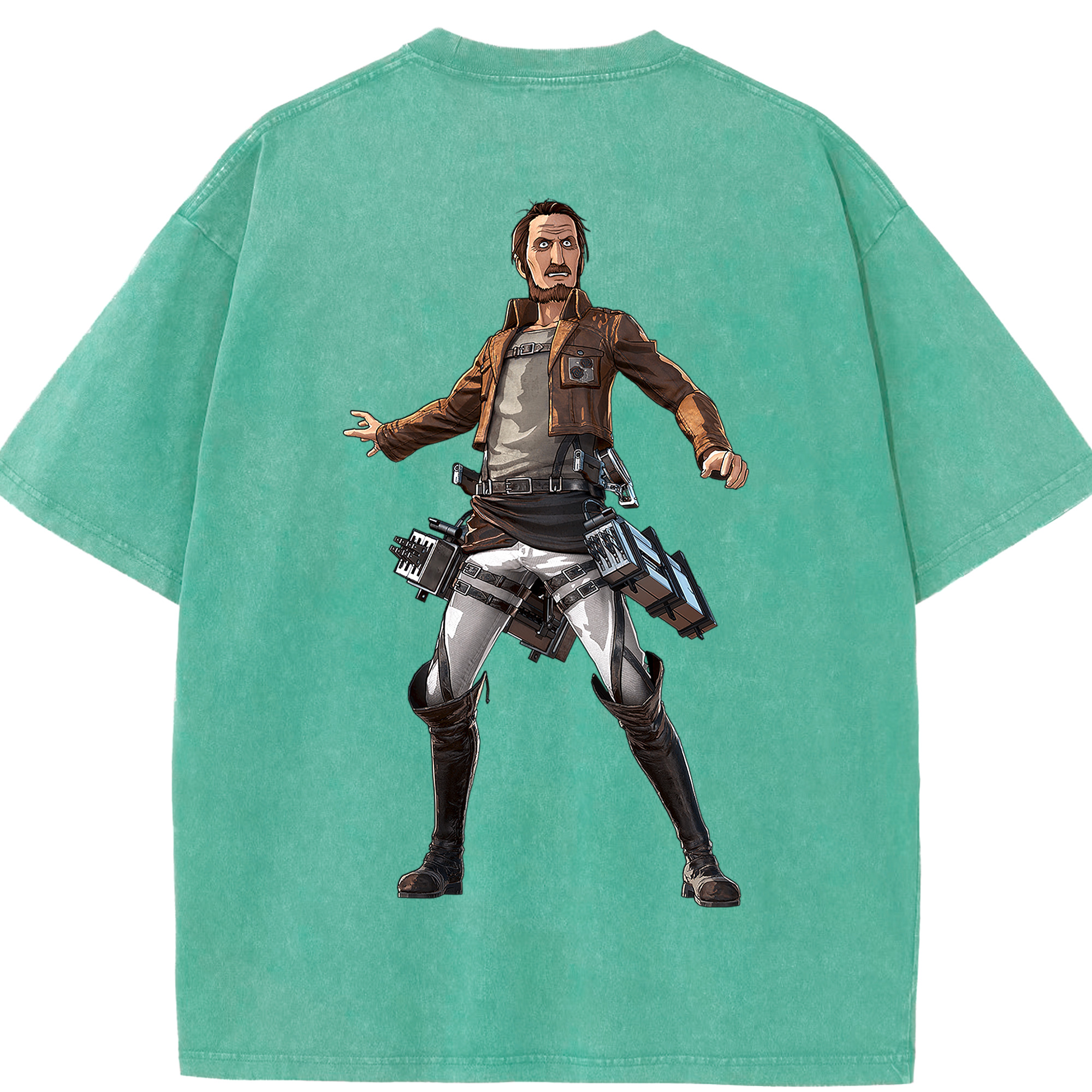 （画像用） 進撃の巨人 Attack on Titan 綿100% ヴィンテージ風 半袖Tシャツ（背面プリント）